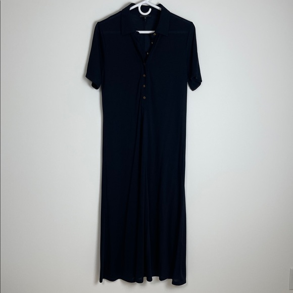 Rag & Bone Navy Rower polo Midi Dress size large - Picture 5 of 14